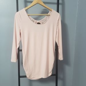 Pink super soft 3/4 sleeve top size large